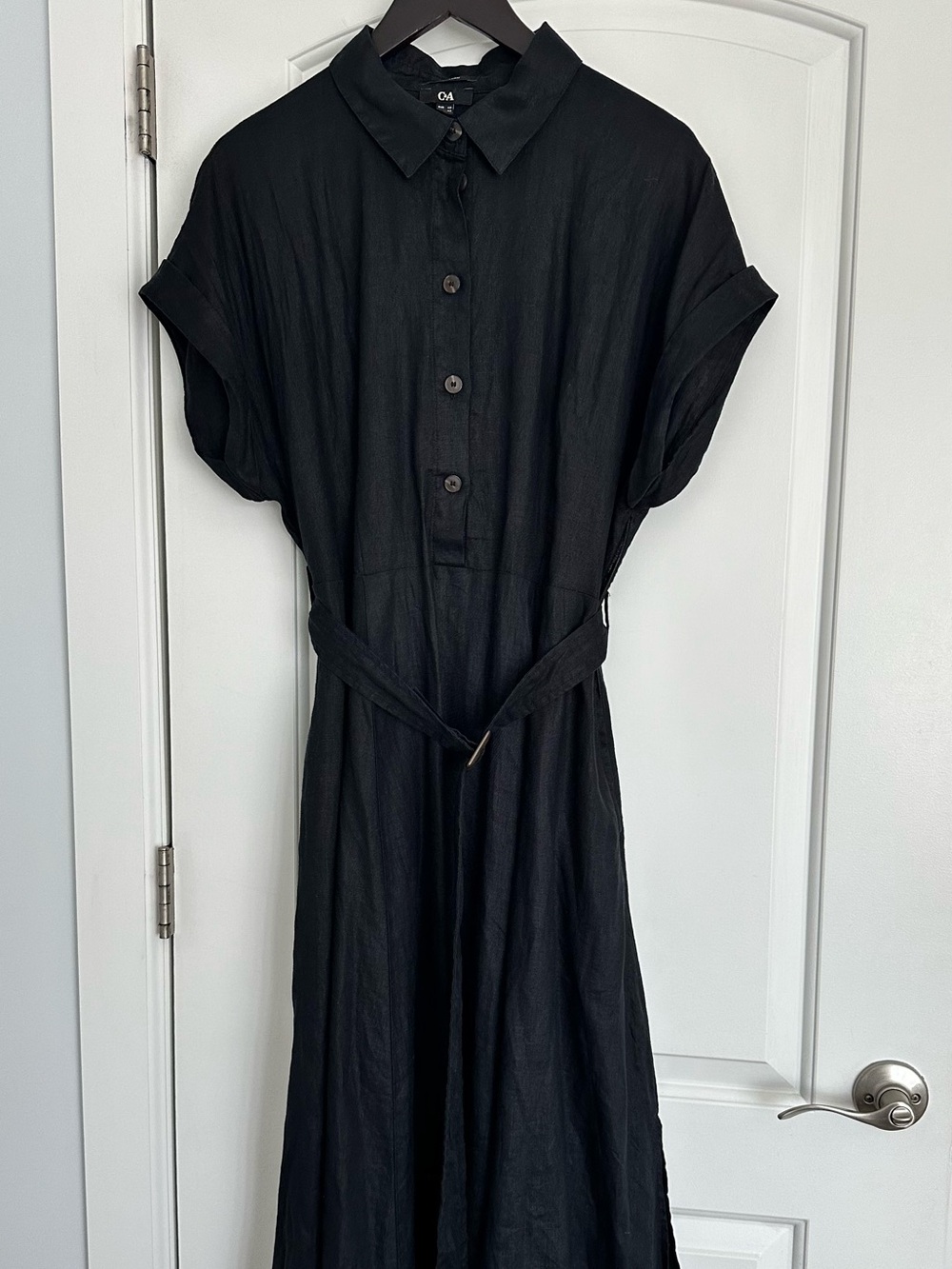 100% Linen Long midi dress by C&A size 8-10